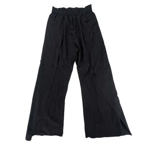 INCLAN STUDIO Black Wide Leg Split Palazzo‎ Pants Womens Size S